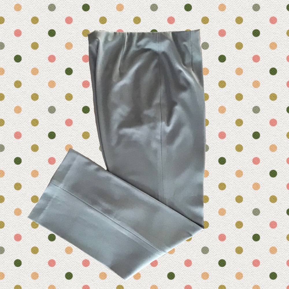 NIC+ZOE Light Gray Straight-Leg Pants